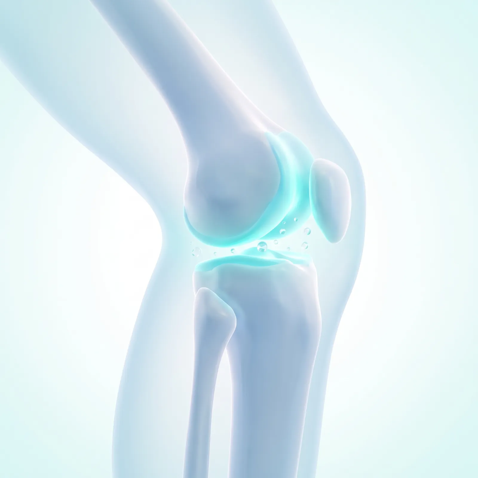 3D illustration of a knee joint